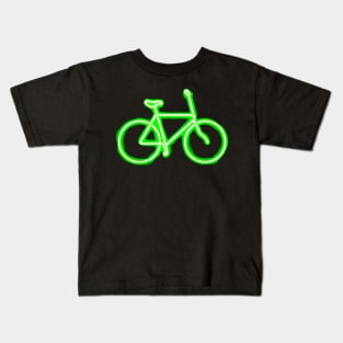 Green Neon Bike Icon Kids T-Shirt